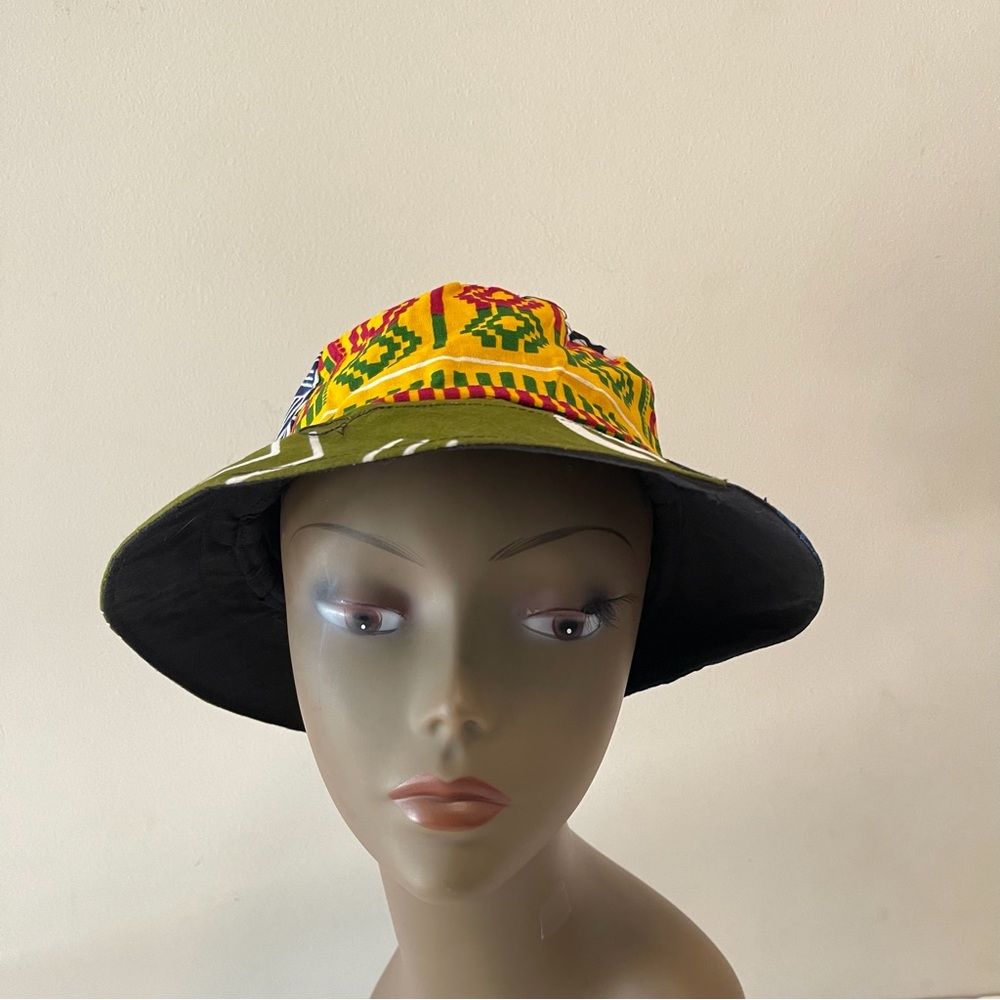 African Print Ankara Multicolor Handmade Bohemian Patchwork Bucket Hat